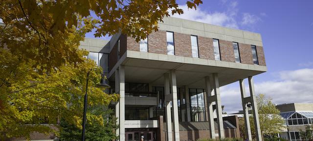 Hampshire Harold F. Johnson Library autumn