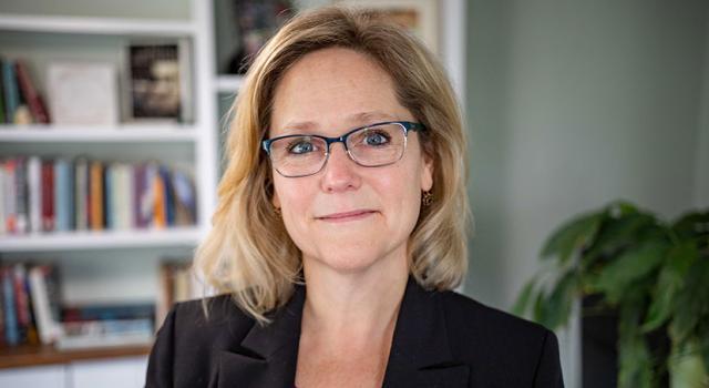 Interim President Jennifer Chrisler in her office