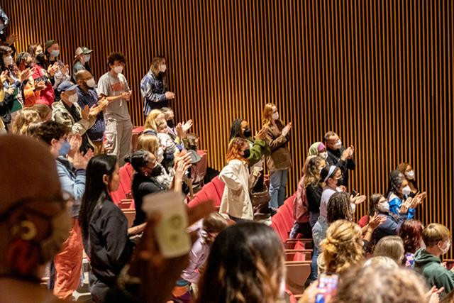 Standing ovation at the Eqbal Ahmad Lecture in 2022