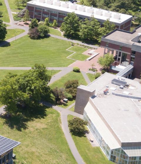 Campus in summer aerial view