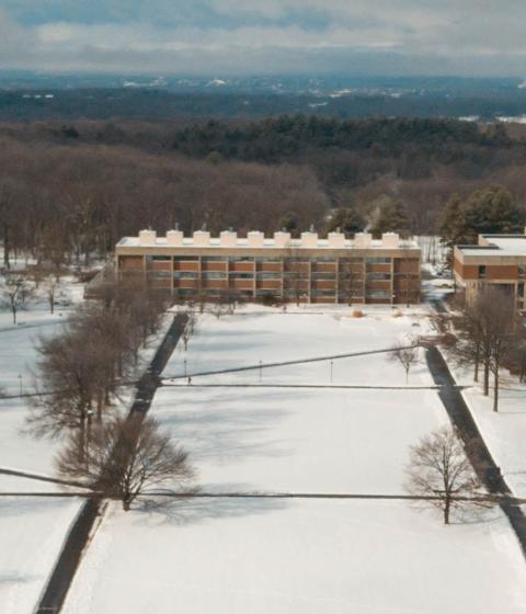 Campus in snow